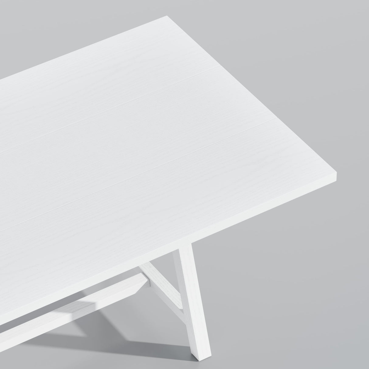 ComfIQ Harthwell 84-Inch Modern Farmhouse Dining Table in a Painted White Finish - Solid Wood with Ash Veneer, Seats 8, Easy Assembly, Rustic Wood Kitchen & Dining Room Table ComfIQ