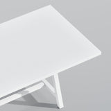 ComfIQ Harthwell 84-Inch Modern Farmhouse Dining Table in a Painted White Finish - Solid Wood with Ash Veneer, Seats 8, Easy Assembly, Rustic Wood Kitchen & Dining Room Table ComfIQ