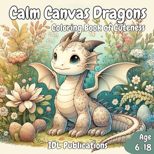 Calm Canvas Dragons: Coloring Book of Cuteness