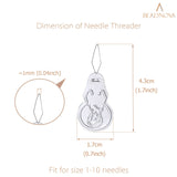 BEADNOVA Embroidery Needle Threader Tool 50pcs Aluminum Sewing Machine Needle Threader for Hand Sewing Cross Stitch Craft Knitting Quilting (50pcs) BEADNOVA