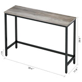 Timberer 39.4” Console Table, Hallway Entrance Table Sofa Table Behind Couch, for Living Room, Entryway, Easy Assembly, Accent Table, Grey Timberer