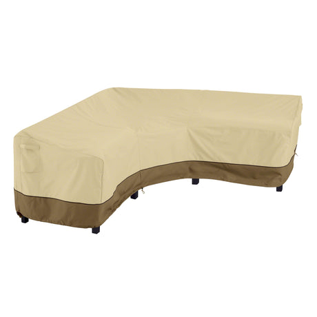 Classic Accessories 55-882-011501-RT Veranda Patio V-Shaped Sectional Sofa Cover, Large, Pebble/Bark/Earth, Patio Furniture Covers Classic Accessories