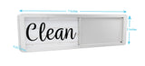 Dishwasher Magnet Clean Dirty Sign, Strong Universal Dirty Clean Dishwasher Magnet Indicator for Kitchen Organization, Slide Rustic Farmhouse Black and White Wood Brothers Bench
