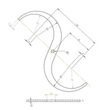 BMWOOD DEC240 Woodturning Double Ended Bowl Calipers Stainless Steel, Woodworking Caliper Tools. BMWOOD