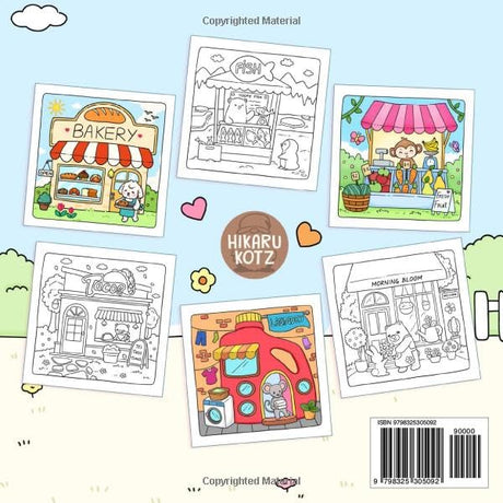 Adorable Shop: Cute & Simple Coloring Book for Adults and Kids Featuring the Joyful Daily Life of Animal Characters TAD Publishing LLC