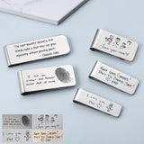 Personalized Money Clip for Men, Custom Money Clip Printed with Photo Custom Engraved Text LOGO Credit Card Cash Holder BLUEKISS