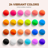 Air Dry Clay 24 Colors, Modeling Clay Kit with Clay Storage Box DIY Tools, Super Light, Soft & Mess-Free Magic Modeling Clay, Kids Art Crafts Gift for Boys & Girls Preschoolers Age 3-12 Year Olds Jar Melo