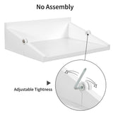 SUMGAR Floating Nightstand White Modern Bedside Table Organiser Fully Assembled Shelf Small Spaces Wall Mounted Storage Wood Furniture for Bedroom Home Decor 13 Inch Wide SUMGAR