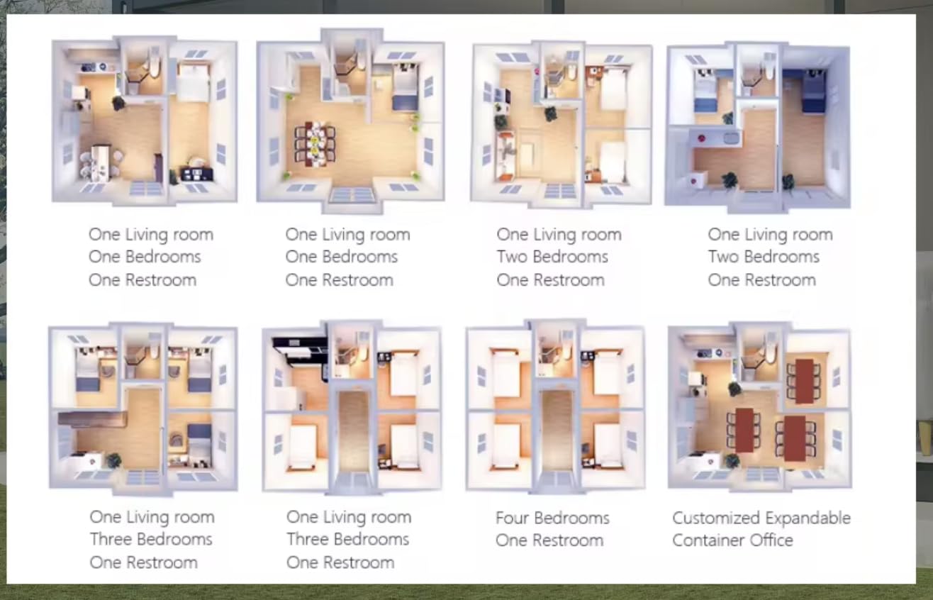 Prefab Expandable Container House 20FT Extendable Folding House Ready to Ship | Portable | Suitable for family of Four | Couples - WoodArtSupply