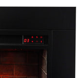 Modern Ember Uptown 33" Smart Electric Fireplace Insert with 3" Trim Kit, Compatible with Alexa and Google Assistant - Includes Remote, 1,000 Sq Ft Electric Heater with Realistic Ember Bed & Log Set Modern Ember