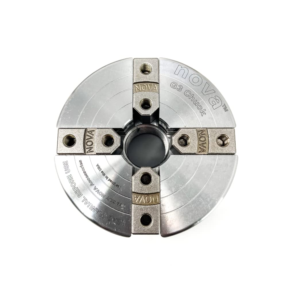 Nova 48306 G3 Lite Pen Turning Chuck Bundle Direct Thread 1” x 8TPI (Includes chuck, 2" jaw set, pen jaws, mandrel saver, woodworm screw) Nova