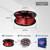 Flashforge 3D Printer Filament Silk PLA 1.75mm 1kg Spool-Dimensional Accuracy +/- 0.02mm (Red) FLASHFORGE