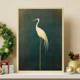5D Bird Diamond Painting Kits for Adults Beginner,Diamond Art Kits for White Crane,DIY Round Full Drill Diamond Dots Paintings with Gem Art Crafts for Home Wall Decor 12X16 Inch GEMFAMILY