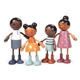 Tender Leaf Toys - Humming Bird Doll Family - Multicultural Wooden Dolls House Family Set with Flexible Arms and Legs - Inspires Endless Imaginative Play - Age 3+ Tender Leaf Toys