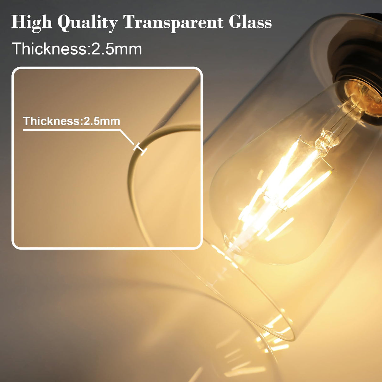 Unicozin Modern Bathroom Light Fixtures, 3 Light Vanity Lights, Black Wall Lamp with Clear Glass for Bathroom, Mirror, Living Room, Bedroom, Hallway, E26 Base Unicozin