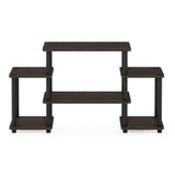 Furinno Turn-N-Tube No Tools Entertainment TV Stands, Dark Brown/Black Furinno
