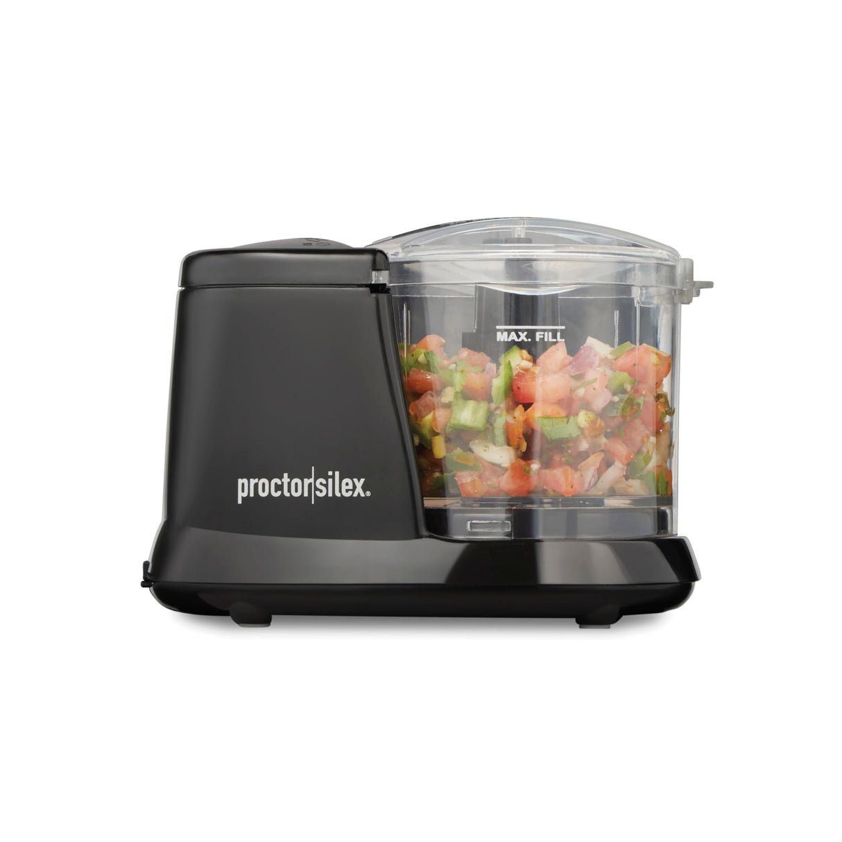 Proctor Silex Durable Electric Vegetable Chopper & Mini Food Processor for Chopping, Puree & Emulsify, 1.5 cups, Black Proctor Silex