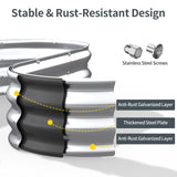 Kesfitt Raised Garden Bed Kit,Outdoor Galvanized Planter Large Metal Raised Boxes with Safety Edging and Gloves for Gardening Vegetables,Fruits,Flower(4x2x1FT) Kesfitt