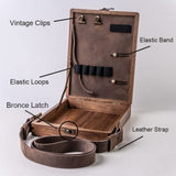 Writers Messenger Wood Box, Multifunctional Wooden Handmade Crossbody Postman Bag Portable Artist Tool Bag Painting Brush Tool Storage Sketch Box Bomeiqee