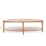 SAFAVIEH Couture Collection Leonardi Natural Brown Oval Coffee Table