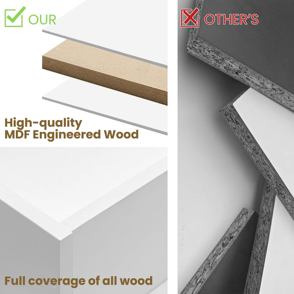 CHUWELL 9 Drawer Double Dresser for Bedroom, 59.1" Wide White Dressers & Chests of Drawers with Large Capacity Storage,Dresser for Bedroom CHUWELL