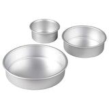 Wilton Aluminum Round Cake Pans, 3-Piece Set with 8-Inch, 6-Inch and 4-Inch Cake Pans Wilton