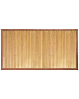 iDesign Formbu Bamboo Mat Rug Runner for Bathroom, Kitchen, Entryway, Hallway, Office, Mudroom, 34" x 21", Natural Wood InterDesign