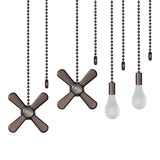 Ceiling Fan Pull Chain , Including 4Pcs Beaded Ball Fan Pull Chain Pendant, Extra 8Pcs Pull Loop Connectors, 2Pcs 36 inches Fan Pull Chain Extension. (Oil Rubbed Bronze) LDCREEE