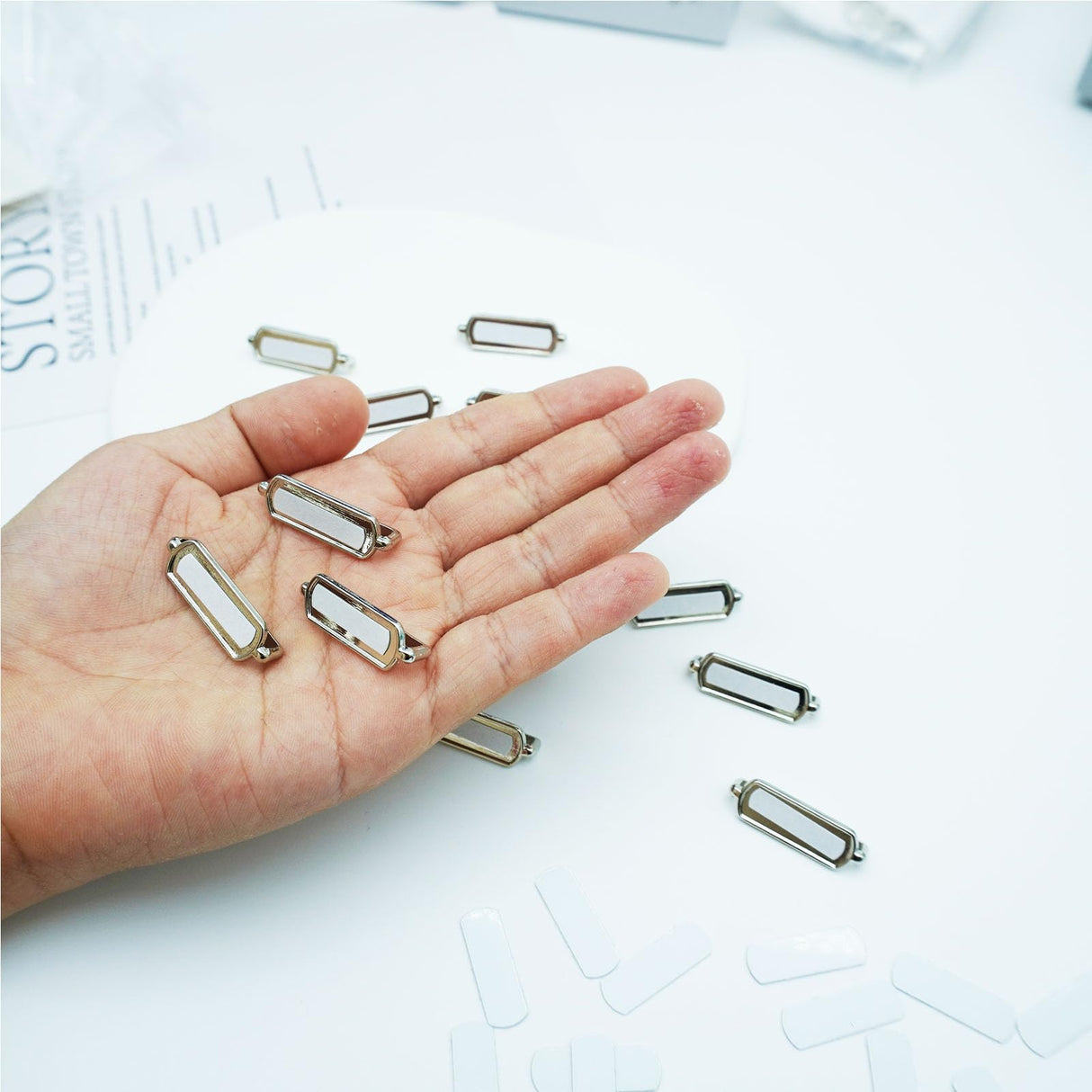 Frinnovan 15 Pack Sublimation Watch Charms Blanks Personalized Watch Bands Blank Charm DIY Photo Jewelry Making Crafts Rectangle Silver Frinnovan