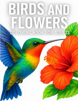 Birds and Flowers Coloring Book for Adults: A Beautiful Collection of Nature-Inspired Designs for Relaxation, Mindfulness, and Creative Stress Relief Majosta