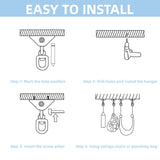 HOMPER Hammock Hanging Kit, 1000 lb Capacity Heavy Duty 360° Rotate Swing Hooks for Chair, Yoga, Outdoor Patio Porch HOMPER