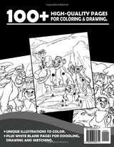 li-on guard’s coloring book: 50 JUMBO Coloring Pages for Boys Girls Kids Age 4-8 8-12 Teens & Adults Majosta