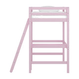 Hillsdale Caspian Wood Twin Loft Bed, Pink Hillsdale