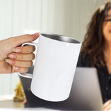 AGH 16oz Sublimation Mugs with Handle, 304 Stainless Steel Sublimation Coffee Mug with Splash-proof Lid, Vacuum Insulated Travel Beer Tea Mug Compatible with Cricut Mug Press, 4 Pack AGH