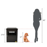 COZIVVOVV Wood Dog Crate Furniture,Wooden Indoor Dog Kennel Furniture, Aesthetic Furniture Style Dog Crate Table for Medium Dogs, Modern Small Dog Kennel end Table, Brown cozivvovv