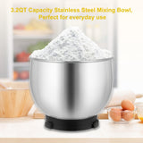 Kitchen in the box Stand Mixer,3.2Qt Small Electric Food Mixer,6 Speeds Portable Lightweight Kitchen Mixer for Daily Use with Egg Whisk,Dough Hook,Flat Beater (Black) Kitchen in the box