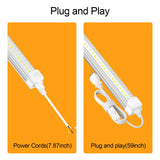 ONLYLUX 8ft LED Shop Light - 90W 12000lm 5000K, 8 Foot Led Shop Light Fixture, V Shape Bulbs for Garage, 8 ft Led Lights, Plug and Play (10 Pack) ONLYLUX