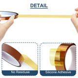 DAOKAI 30mm x 28m(90ft) High Temperature Tape High Temp Tape Polyimide Heat Resistant Tape Thermal Tape Kapton Tape for Masking/Solder / 3D Printers/Battery DAOKAI