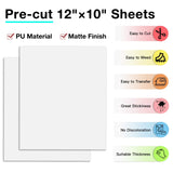 White HTV Heat Transfer Vinyl Bundle: 13 Pack 12" x 10" White Iron on Vinyl for T-Shirt, White Heat Transfer Vinyl for Silhouette Cameo or Heat Press Machine HTVRONT