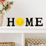 Interchangeable Home Table Signs with 11Pcs Seasonal Icons, Wooden "HOME" Letter Signs Interchangeable Holiday Decorative Table Shelf Centerpiece for Holiday Room Decoration Medoore