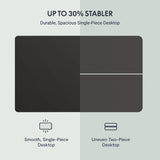 FLEXISPOT Standing Desk 48 Inches Whole-Piece Desk Board Electric Stand Up Desk Height Adjustable Desk for Home Office Sit Stand Desk(Black Frame + 48" Black Top) FLEXISPOT