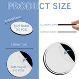 80PCS Sublimation Magnet Blanks Round Bulk Produnts 40 Pcs Sublimation Blanks Products and 40Pcs Soft Magnetic for Kitchen Personalized Sublimation Refrigerator Fridge Magnets Blank 2.15 inch LaiHiulaan