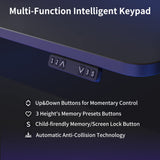 FEZIBO L Shaped Standing Desk with Arc LED & Power Outlet, Exclusive Uprated 3 Motors Support 330LBS, Electric Height Adjustable L Shaped Desk with Large Monitor Stand, for Gaming Office, Black FEZIBO