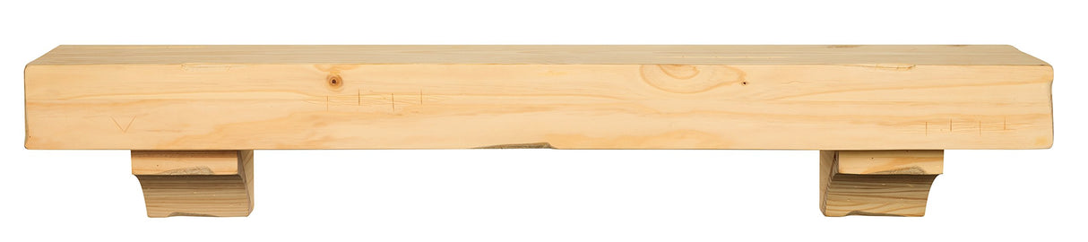 Pearl Mantels 412-48 Shenandoah Pine 48-Inch Fireplace Mantel Shelf, Unfinished Pearl Mantels