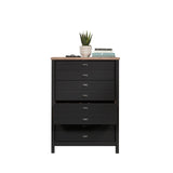 Sauder Cottage Road 4-Drawer Chest/Dresser, L: 32.44" x W: 19.29" x H: 44.92", Raven Oak Finish Sauder
