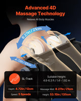 VEVOR Massage Chair, 4D Full Body Zero Gravity Recliner with SL Track, Yoga Stretch, AI Voice Control, Heat, Foot Roller, Retractable Pedal, 36 Airbags, LCD, Armrest Controls, Rolling Base VEVOR