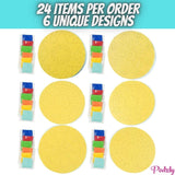 Podzly 24 Sand Painting Mandala Coloring Craft Kits - Mandala Design Pattern Art Made Easy - Create Sand Art Pictures with 6 Colorful Sand Options Podzly