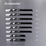 Jig Saw - 20V Cordless Jigsaw with Battery and Charger 2700 SPM Rechargeable Jigsaw with 10pcs Cutting Blades Bevel Angle (±45°) Variable Speed and 4 Orbital Function for Straight/Curve/Circle Cutting Vistreck