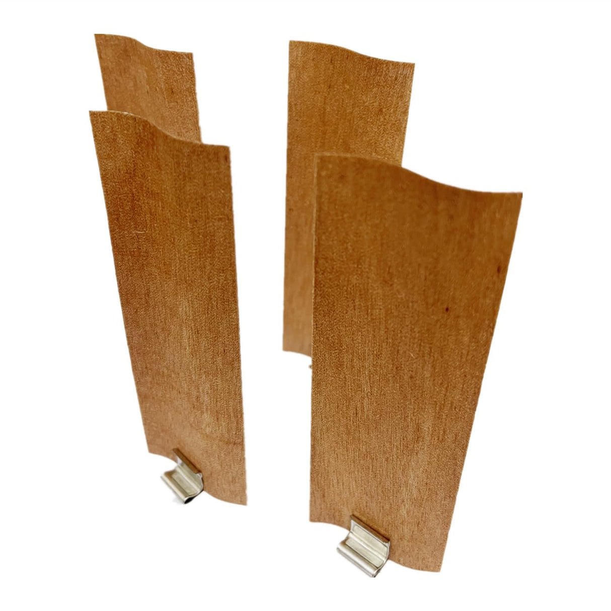 XUANRI 20PCS Wood Wicks for Candle Making 1.57 inch Width by 4.72 inch Height Smokeless Wooden Candle Wicks+Metal Bases XUANRI