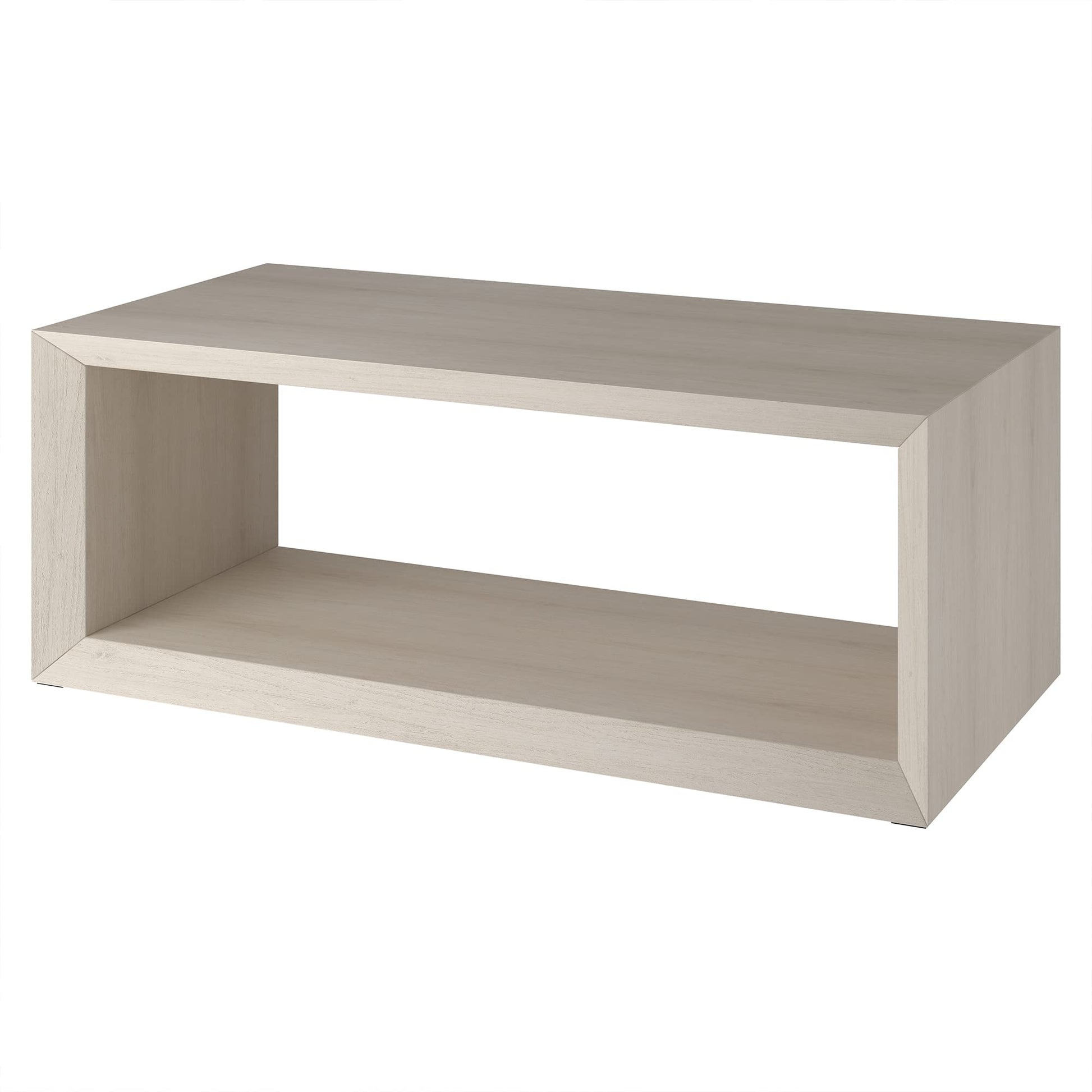 Henn&Hart Osmond Coffee Table, 48" Wide, White - WoodArtSupply